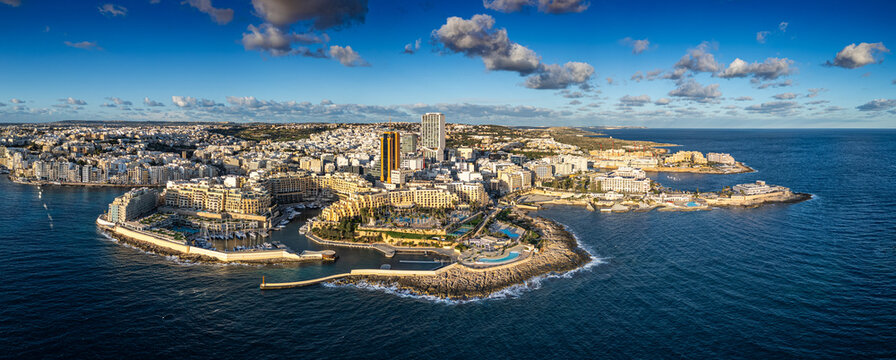 Aerial photo from St Julian's, Malta
