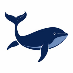 Dolphin Silhouette Illustration of a Graceful Marine Animal in a Minimalistic Style