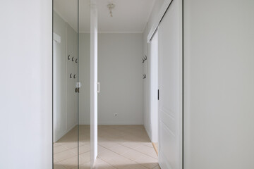 A Modern Minimalist Room Interior featuring Beautifully Designed Sliding Doors for Space