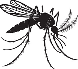 Mosquito silhouette icon vector art illustration