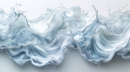 The image is of a wave with a lot of water splashing out of it