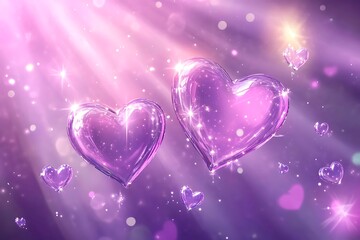 An abstract Valentine's Day background filled with swirling hearts in vibrant reds and pinks, evoking love and romance in a dreamy design.