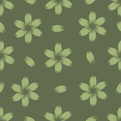 Beautiful pattern with flowers and leaf. Floral vector illustration.