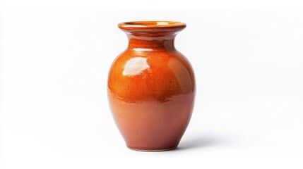 Elegant Amber Ceramic Vase: A Study in Simplicity and Craftsmanship
