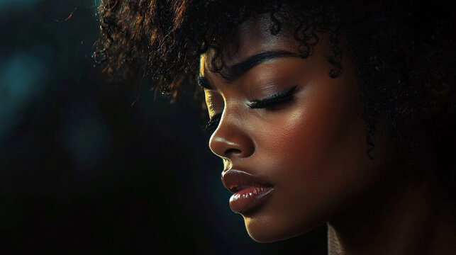 A solemn young woman in deep contemplation, perfect for mental health awareness campaigns, depression resources, and emotional support themes.