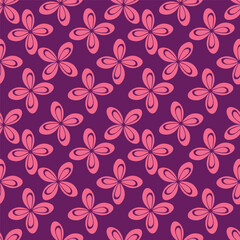 Beautiful pattern with flowers and leaf. Floral vector illustration.