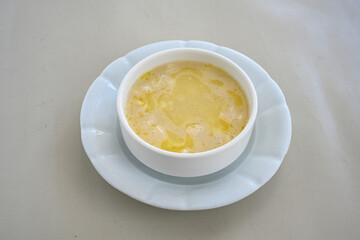 Turkish Traditional Tripe Soup. Iskembe, damar , curuk , beyran, ayak paca, kelle paca corbasi. Dil, beyin corbasi.