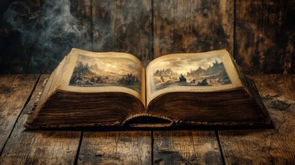 Obraz premium The Duality of Human Nature: Stories of Kindness and Conflict in an Illustrated Book