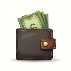 wallet with dollars