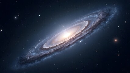 Fototapeta premium Stunning Andromeda Galaxy, Celestial Canvas of Stars, Dust, and Gas in Deep Space