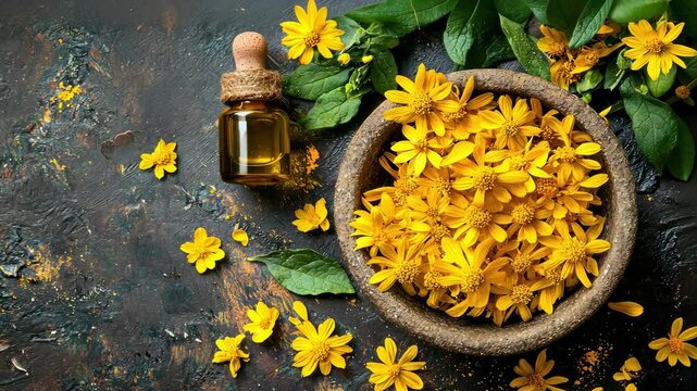 An essential oil extract of St. John's wort herb
