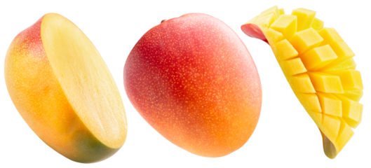 set of mango isolated on a white background