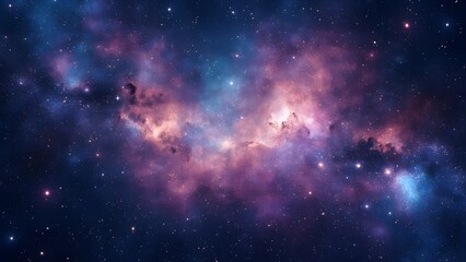 Fototapeta premium Stunning Galaxy Background, Vibrant Nebulae, Cosmic Night Sky, Celestial Wonder