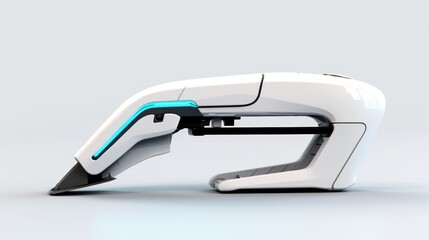 Futuristic White Device: Sleek Design, Technological Advancement