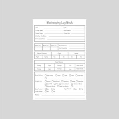 Beekeeping journal log book