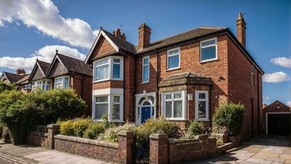Obraz premium Charming Brick Family Homes in Liverpool