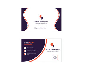 double sided Modern and simple business card template design