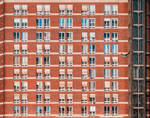 red brick building with windows