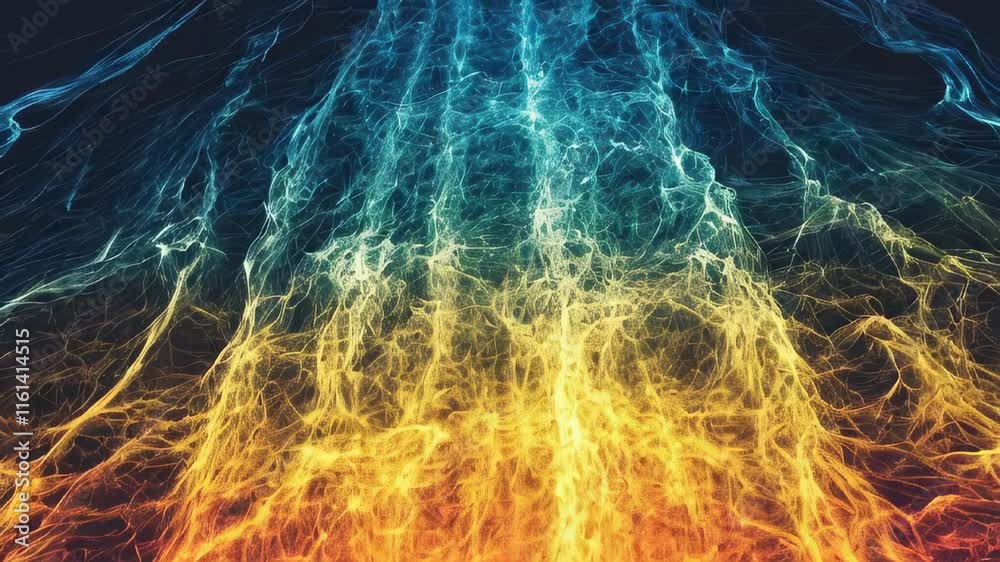 Poster vivid waves of color dance in captivating abstract art display
