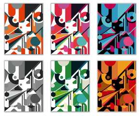 Abstract flat fluid backgrounds