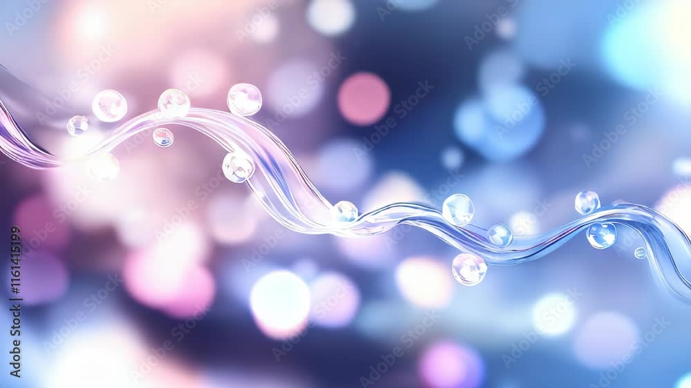 Poster swirls of light create a mesmerizing dance in a soft, dreamy atmosphere