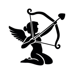 Cupid icon, Valentines Day, design template, vector illustration