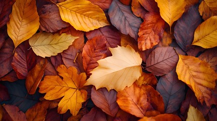 Autumn leaves in warm, rich colors. Perfect for fall themes.