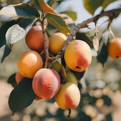 Ripe fruit on branch, a healthy