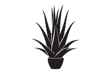 Alovera vector silhouette 