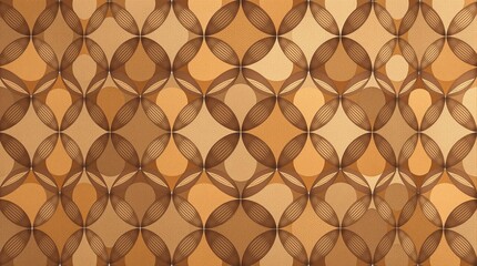 Fototapeta premium Geometric pattern with brown and beige tones in seamless abstract design