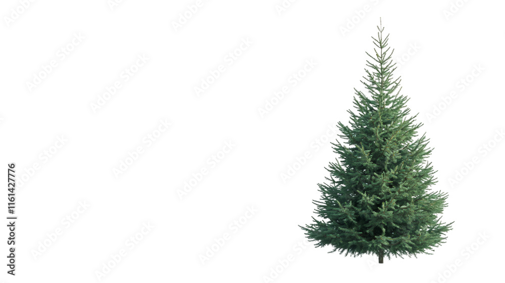Aufkleber Photorealistic 3D rendered fir tree, transparent background, suitable for architectural rendering and graphic design projects