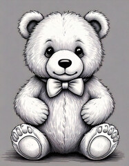 Teddy bear drawn design for t-shirt graphics, banner, fashion prints, slogan tees, stickers, flyer, posters and other creative uses