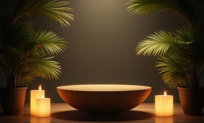 Serene indoor arrangement with candles