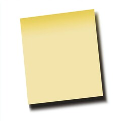 Fototapeta premium A blank yellow sticky note with a slight shadow, ready for personal reminders or messages.