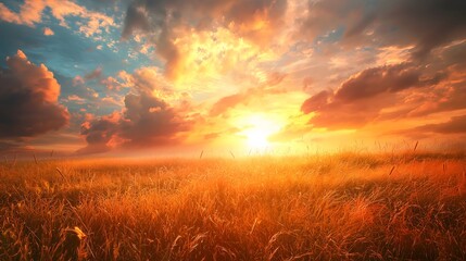 Golden Fields at Sunrise A Nature Lover’s Dream