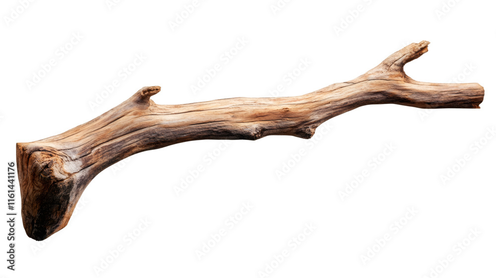 Poster Isolated dry branch with transparent background, perfect for adding a natural touch to designs
