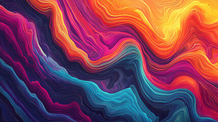 Fototapeta premium Vibrant and dynamic colorful abstract sound waves. Reverberate. Illustration