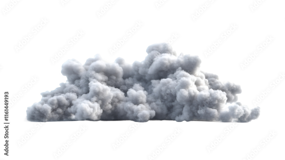 Poster smoke cloud rising and swirling with transparent background, perfect for compositing and adding atmo