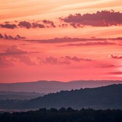 Obraz premium sunset in the mountains