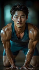 Fototapeta premium Muscular Fitness, Intense Workout