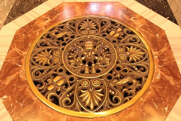 Signum in the floor of St Peter's Cathedral, Vatican City