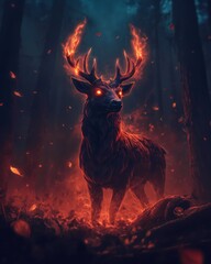 Flame-Antlered Guardian