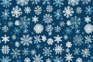 Vector snowflake icons: Blue snowflake with a winter motif, minimalistic and elegant.