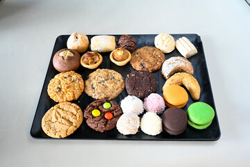 Turkish homemade sweet and savory cookies .Tatli tuzlu kurabiye. Kuru pasta