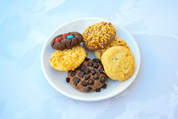 Turkish homemade sweet and savory cookies .Tatli tuzlu kurabiye. Kuru pasta
