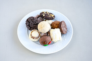 Turkish homemade sweet and savory cookies .Tatli tuzlu kurabiye. Kuru pasta