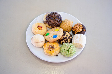 Turkish homemade sweet and savory cookies .Tatli tuzlu kurabiye. Kuru pasta