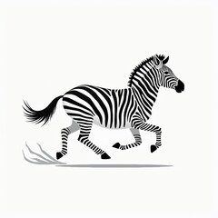 Obraz premium Minimalist design of zebras running