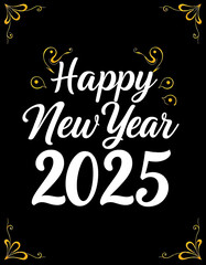 Fototapeta premium Happy new year 2025