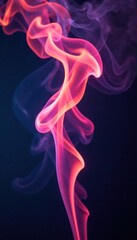 Obraz premium Dazzling smoke veils swirl under LED lights in a darkened room, motion, smoke, ambiance